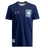 Ellis Rugby's Navy T-Shirt features a plaid pocket with the Ryder Cup logo, white signature, and two small bottom labels. Inspired by the Doddie Weir Retro style, it subtly honors 'My Name'5 Doddie' foundation's legacy.