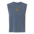 Show your USA Rugby pride with the EMB S&S Activewear Heritage Unisex Heavyweight Cotton Mid-Length Muscle Tee, featuring a blue sleeveless design and an embroidered eagle with "USARFU" text on the front center chest.