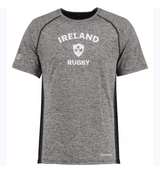 The Nations of Rugby Ireland Rugby Electrify Training Tee in grey and black, inspired by WRS Augusta.
