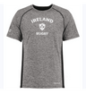 The Nations of Rugby Ireland Rugby Electrify Training Tee in grey and black, inspired by WRS Augusta.