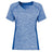 An Augusta Sportswear Women's Electrify Coolcore Rugby Training T-shirt with a V-neck and short sleeves.