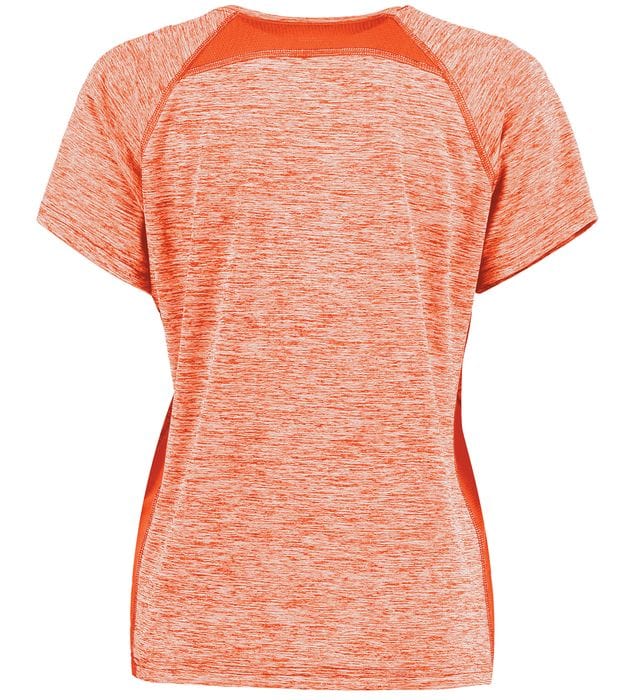 An Augusta Sportswear Women's Electrify Coolcore Rugby Training T-shirt with short sleeves.