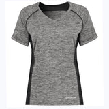 An Augusta Sportswear Women's Electrify Coolcore Rugby Training T-shirt in grey and black.