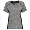 An Augusta Sportswear Women's Electrify Coolcore Rugby Training T-shirt in grey and black.