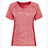 An Augusta Sportswear Women's Electrify Coolcore Rugby Training T-shirt with short sleeves in red.