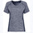 An Augusta Sportswear Women's Electrify Coolcore Rugby Training T-shirt with a v-neck and short sleeves.
