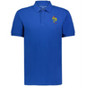 The EMB Augusta Nations of Rugby France Vintage Polo is a blue short-sleeve cotton polo featuring a small yellow embroidered rooster logo on the left chest, inspired by classic French rugby style.