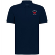 The EMB Augusta Nations of Rugby Les Bleus Vintage Polo features a navy blue design with a small "LES BLEUS" logo, rooster emblem, and "FRANCE RUGBY" text on the left chest—a timeless tribute to classic rugby style.