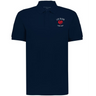 The EMB Augusta Nations of Rugby Les Bleus Vintage Polo features a navy blue design with a small "LES BLEUS" logo, rooster emblem, and "FRANCE RUGBY" text on the left chest—a timeless tribute to classic rugby style.