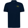 The EMB Augusta Nations of Rugby Argentina Vintage Polo is a navy blue shirt featuring a small yellow leopard and "1910" on the left chest, inspired by classic Argentine rugby style.