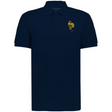 The EMB Augusta Nations of Rugby France Vintage Polo is a navy blue cotton rugby shirt with a yellow, red, and green rooster logo and "1906" text on the left chest—a classic tribute to French rugby style.