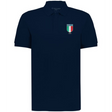 The EMB Augusta Nations of Rugby Italy Vintage Polo is a navy blue cotton pique shirt with an Italy flag crest and "ITALIA 1999" on the left chest, inspired by classic rugby styles.