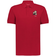 The EMB Augusta Nations of Rugby Japan Vintage Polo is a red cotton shirt featuring a small floral embroidery and "1932" on the left chest, inspired by classic rugby styles.