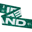 The Ireland 25/26 Scarf by Canterbury is a green and white official Ireland rugby scarf featuring the IRFU logo, sponsor logos, and bold text on a stylish patterned background—perfect for any Ireland rugby fan.