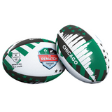 Show your support for the epic Ireland v All Blacks Chicago 2025 clash with the Gilbert Ireland v All Blacks Chicago 2025 Supporters Ball, featuring green, black, and white colors and striking city skyline graphics.