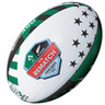 The Gilbert Ireland v All Blacks Chicago 2025 Supporters Ball features green, black, and white star patterns with IRFU and All Blacks emblems—celebrating the Chicago 2025 clash.