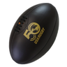 The Gilbert Limited Edition USA Rugby 50th Anniversary Vintage Leather Ball features a black design with "USA Rugby" and a gold "50" logo, inspired by classic leather rugby balls.