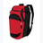 Red and black High5 Gear Bag with a vertical design, featuring multiple compartments and adjustable backpack shoulder straps by Augusta Sportswear.