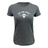 The EMB LAT Women's Ireland Rugby Est 1875 Supersoft Tee is a grey short-sleeve shirt with "Ireland Rugby EST. 1875" and a white shamrock crest printed on the chest.