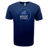 Navy blue Charlotte Cardinals House Silverbacks Supersoft tee with 'house silverbacks' logo printed on the front by WRS LAT.