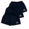 Three pairs of Gilbert Saracen V3 Match Shorts, featuring elastic waistbands and the distinctive Gilbert logo on the lower left side.