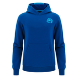The Scotland 25/26 Murrayfield Stadium Hoodie by Macron is a royal blue hoodie with a front pocket and small circular left-chest logo—ideal for fans looking to show their support at Murrayfield Stadium.