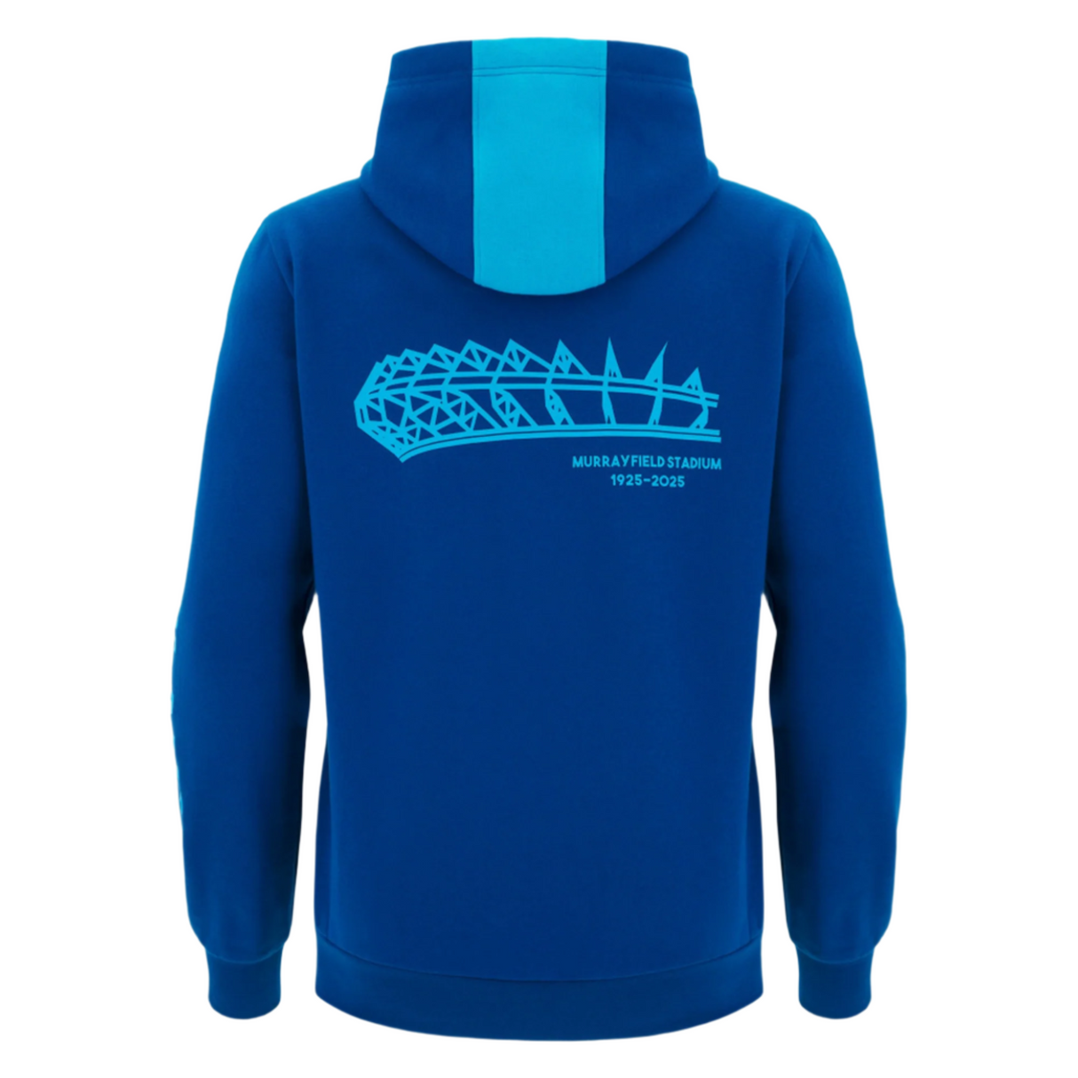 Show your support with the Scotland 25/26 Murrayfield Stadium Hoodie by Macron, featuring a geometric line design, contrasting blue hood interior, and "Murrayfield Stadium 1925–2025" print on the back. Perfect for rugby fans!.