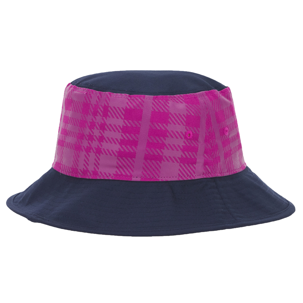Show your Scottish Rugby pride with the Scotland 25/26 Bucket Hat by Macron. This stylish hat features a navy brim and crown with a bright pink plaid band—an eye-catching accessory from Macron for fans.
