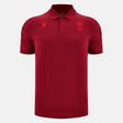 The Wales 25/26 Player Travel Poly Polo by Macron is a maroon, short-sleeved collared shirt with a button placket and two embroidered chest logos—perfect for rugby fans wanting classic Macron style.