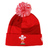 Show your support on match day with the Wales 25/26 Pom-Pom Beanie by Macron—a red knit beanie with a white and red pom-pom, featuring the WRU logo on the cuff.