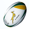 A South Africa Springboks Supporters Ball by Gilbert emblazoned with the Springbok emblem and "SA RUGBY" text, featuring green, yellow, and white colors—an essential for any true South Africa Springboks supporter.