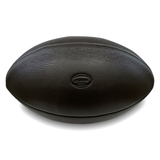 A black leather Springboks Vintage Leather Ball by Gilbert on a white background.