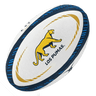 The Gilbert logo adorns this Pumas Replica Rugby Ball by Gilbert, making it a must-have for fans and players alike.