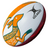Show your support with the British and Irish Lions Series 2025 Supporter Ball by Gilbert, featuring vibrant patterns, an Aboriginal art-style kangaroo design, and the iconic Gilbert logo.