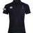 The Dallas Harlequins Lions Origin Waimak Polo by EMB Canterbury is a black short-sleeved rugby polo with a collar, white Canterbury logo, embroidered crest, "Lions" patch on the left sleeve, and is made from a cotton-polyester blend.