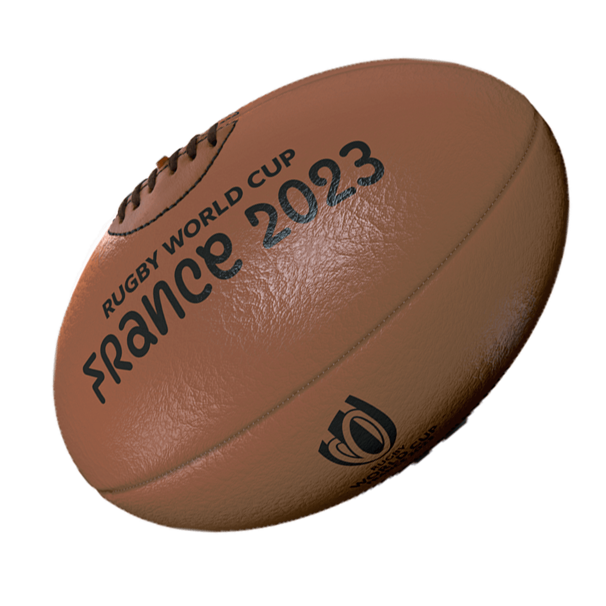 Rugby World Cup 23 Vintage Leather Ball by Gilbert World Rugby Shop