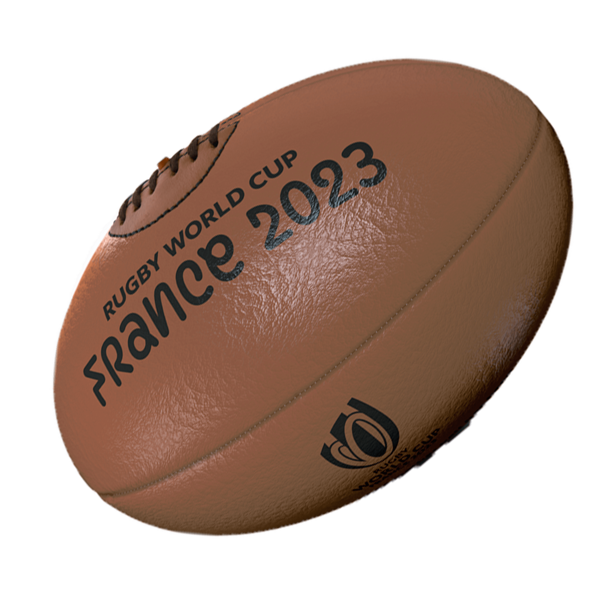 Rugby World Cup 23 Vintage Leather Ball by Gilbert World Rugby Shop