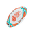 The Rugby World Cup 2027 Australia Mini Ball by Gilbert features white, orange, teal, and black patterns, “Men’s Rugby World Cup Australia 2027” text, and the tournament logo—a perfect commemorative mini rugby ball for fans.