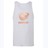 White USA Rugby Bronze Unisex Jersey Tank Top by WRS Alpha Broder with a peach-colored USA Rugby logo on the chest.