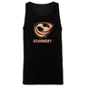 The WRS S&S Activewear USA Rugby Bronze Unisex Jersey Tank Top features a gold USA Rugby logo and "USARUGBY" text printed on the front in black.