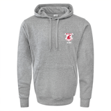 a Washington State Rugby Alumni 60/40 Fleece Pullover Hoodie by WRS Augusta with a red crest on it.