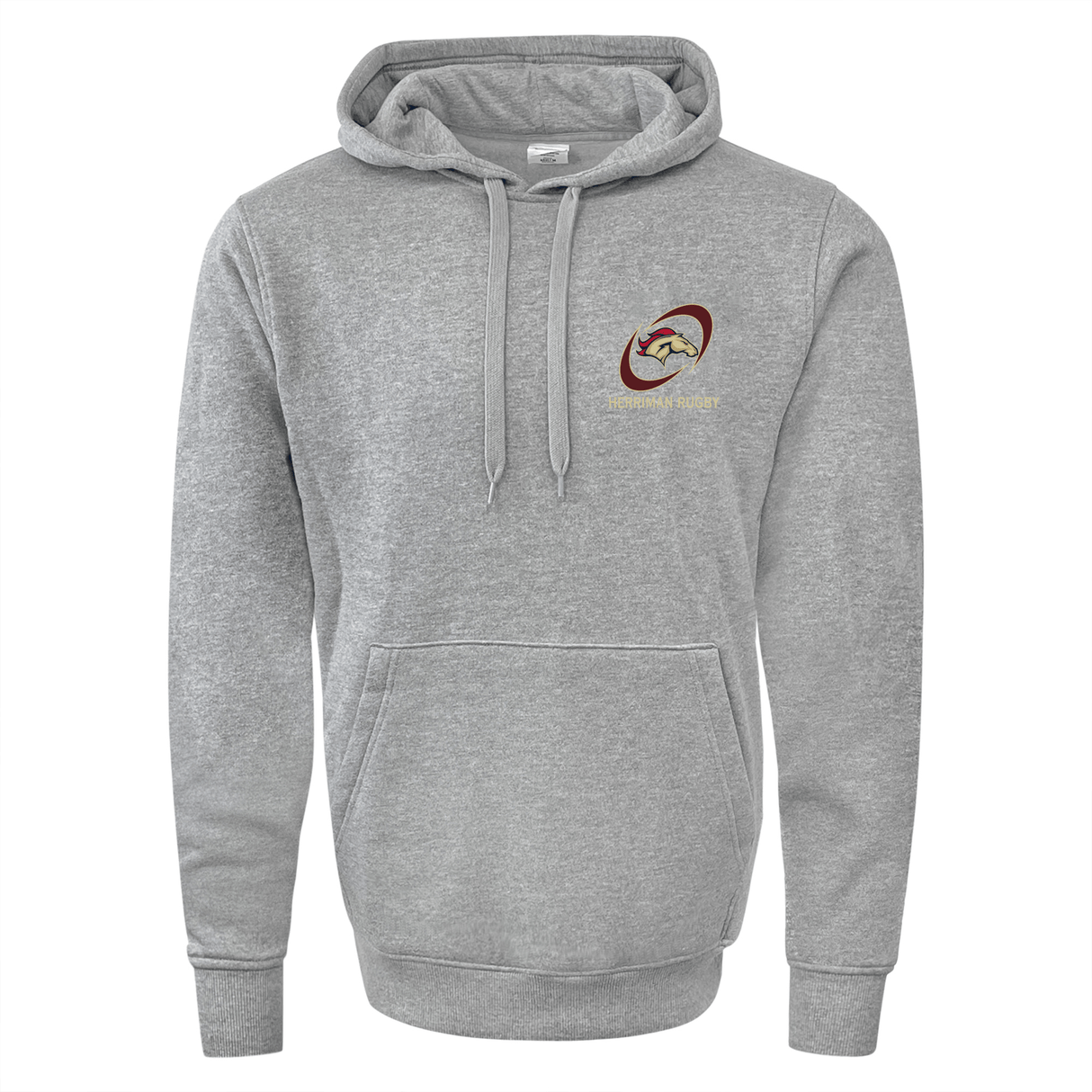 A WRS Augusta Herriman High School 60/40 Fleece Pullover Hoodie with a logo on it.