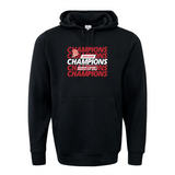 Show your support with the WRS Augusta England WRWC '25 Champions Hoodie—black with "CHAMPIONS" in red and white and "England Women's Rugby World Cup 2021 Champions" on the front. Perfect for women's rugby fans!.