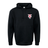 a Washington State Rugby Alumni 60/40 Fleece Pullover Hoodie with a red and white crest on it. (Brand: WRS Augusta)