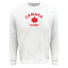 Nations of Rugby Canada rugby fleece crewneck sweatshirt with red maple leaf logo by WRS Augusta.