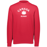 Nations of Rugby Canada rugby fleece crewneck sweatshirt with white text and maple leaf graphic by WRS Augusta.