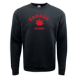 Nations of Rugby Canada Rugby Fleece Crewneck Sweatshirt by WRS Augusta with red logo.