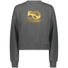 The Women's USA Rugby 50th Slouchy Crew Sweatshirt by WRS Augusta is a gray sweatshirt showcasing a gold "50 USA Rugby" logo, ideal for celebrating the milestone anniversary with comfort and style.
