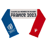 A RWC 2023 Scarf by Macron with the words 'coupe du monde de rugby france 2023'.