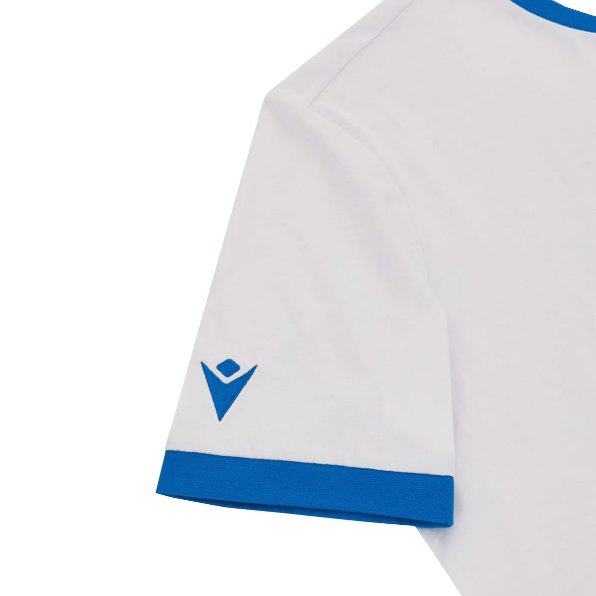 A RWC23 France Logo Poly/Cotton Tee by Macron, perfect for showing support for Macron and France during RWC23.